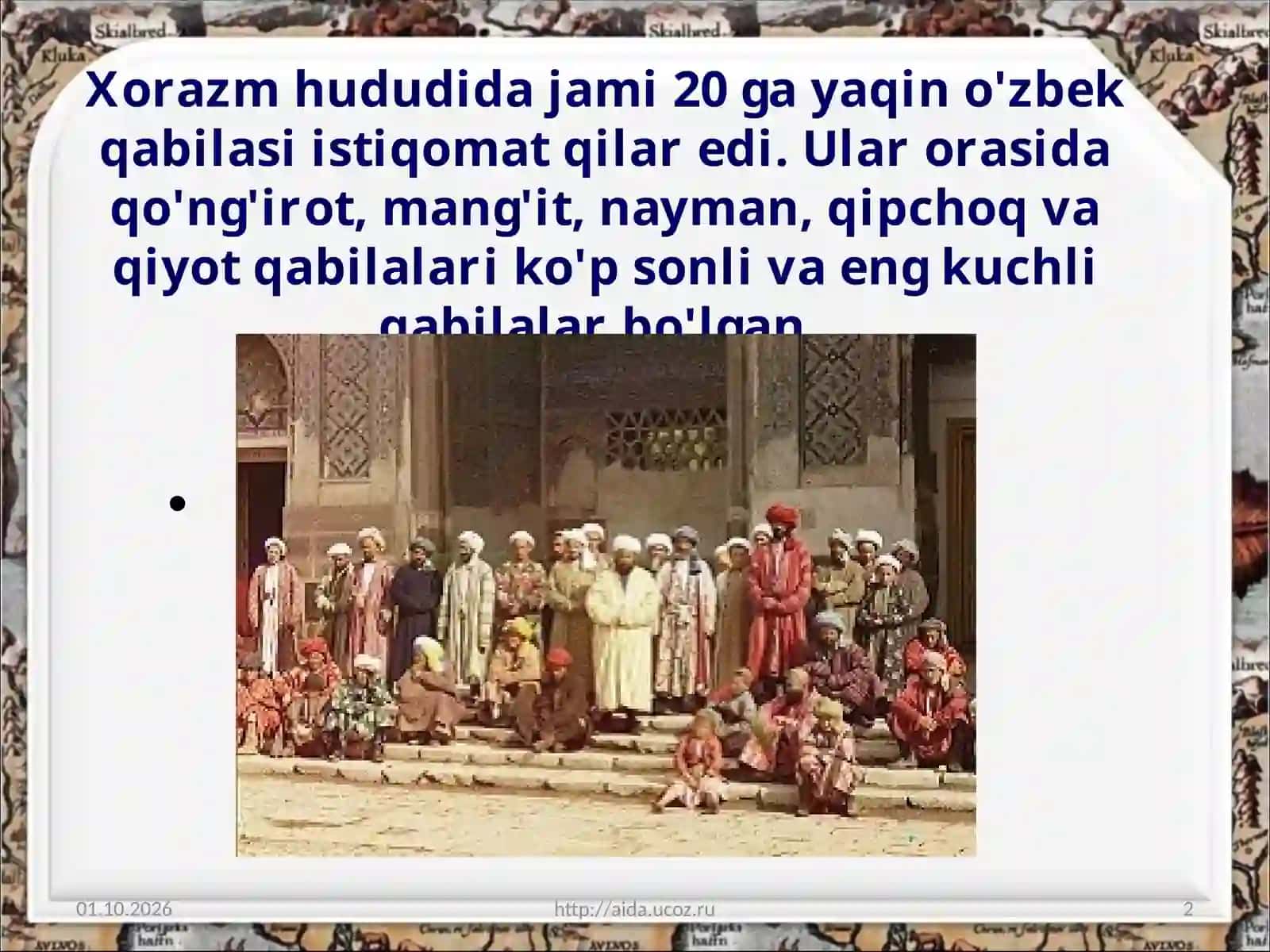 XIVA XONLIGINING TASHKIL TOPISHI 2