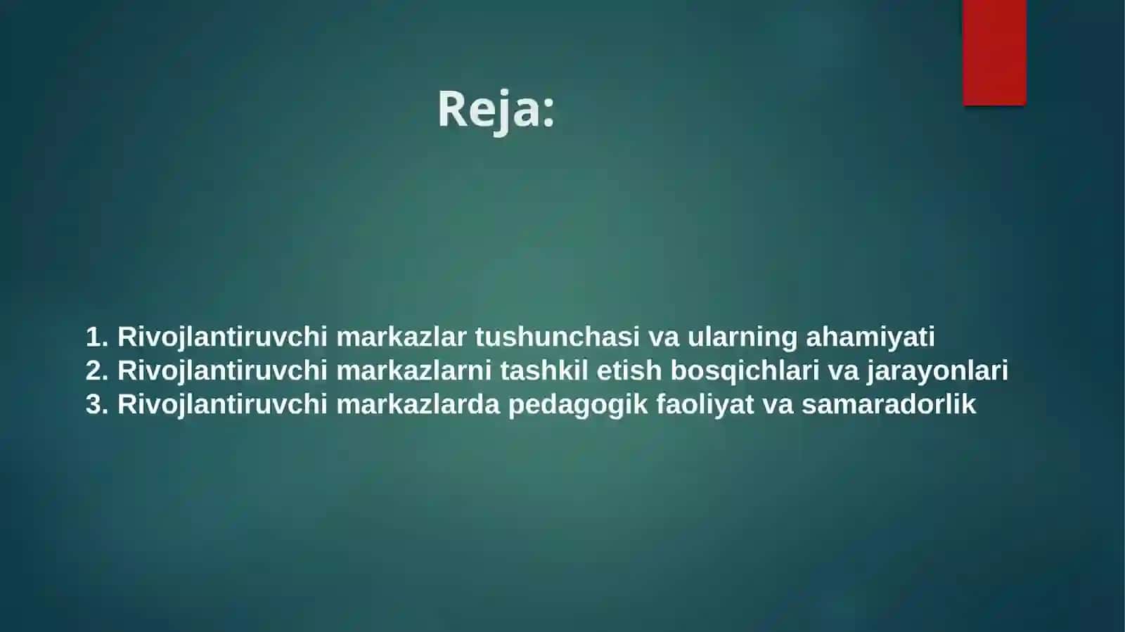 Rivojlanish jarayonida olib boriladigan ish jarayoni 2