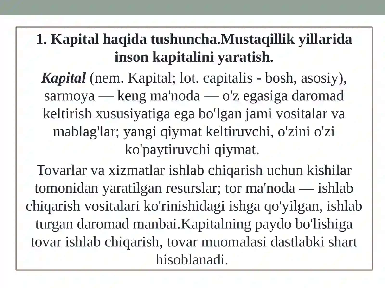 Kapital haqida tushuncha 2