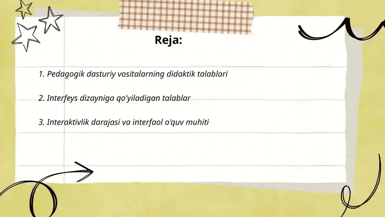 Pedagogik dasturiy vositalarning didaktik talablari 2