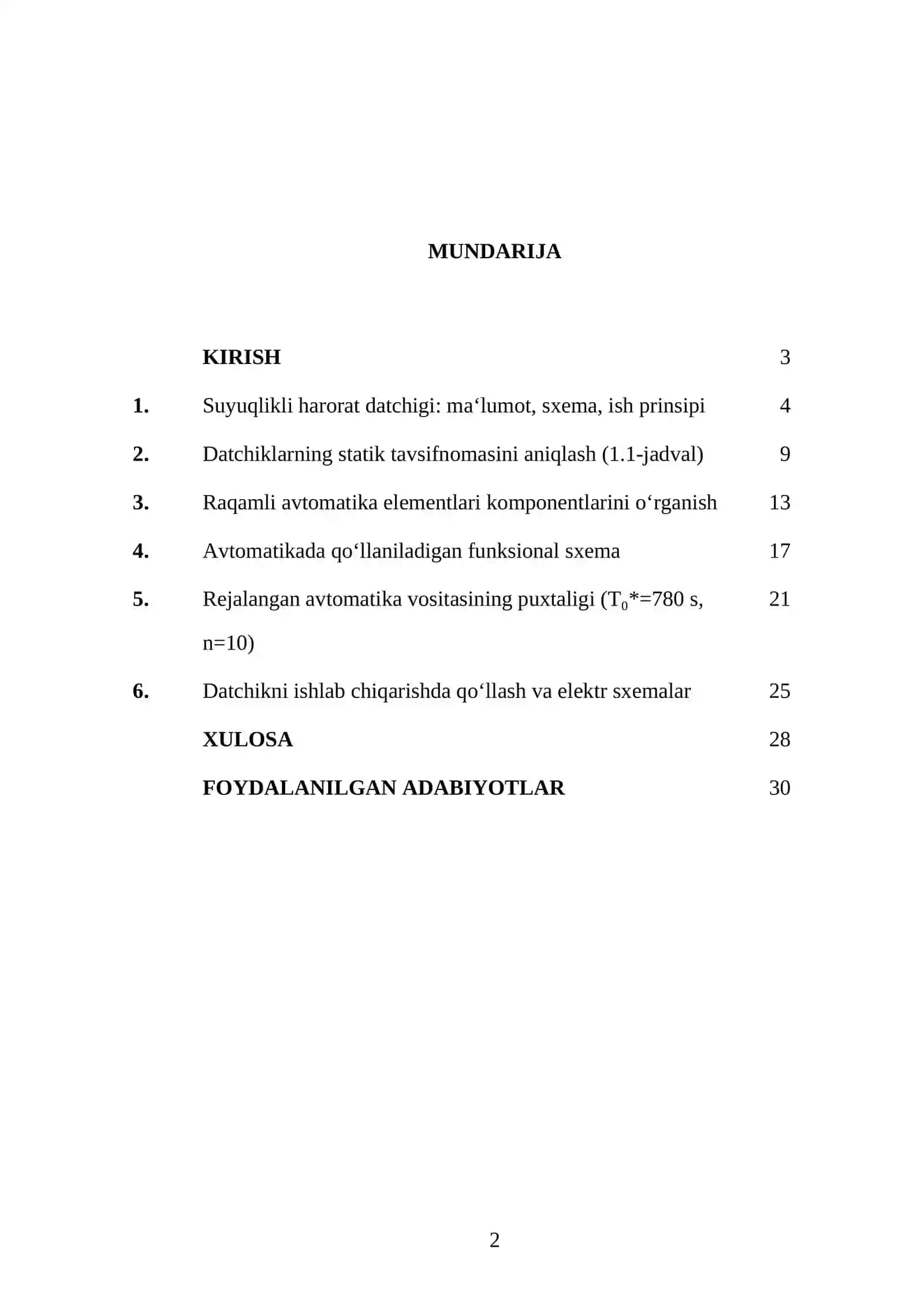 SUYUQLIKLI HARORAT DATCHIKLARNI HISOBLASH VA PUXTALIKNI ANIQLASH 2