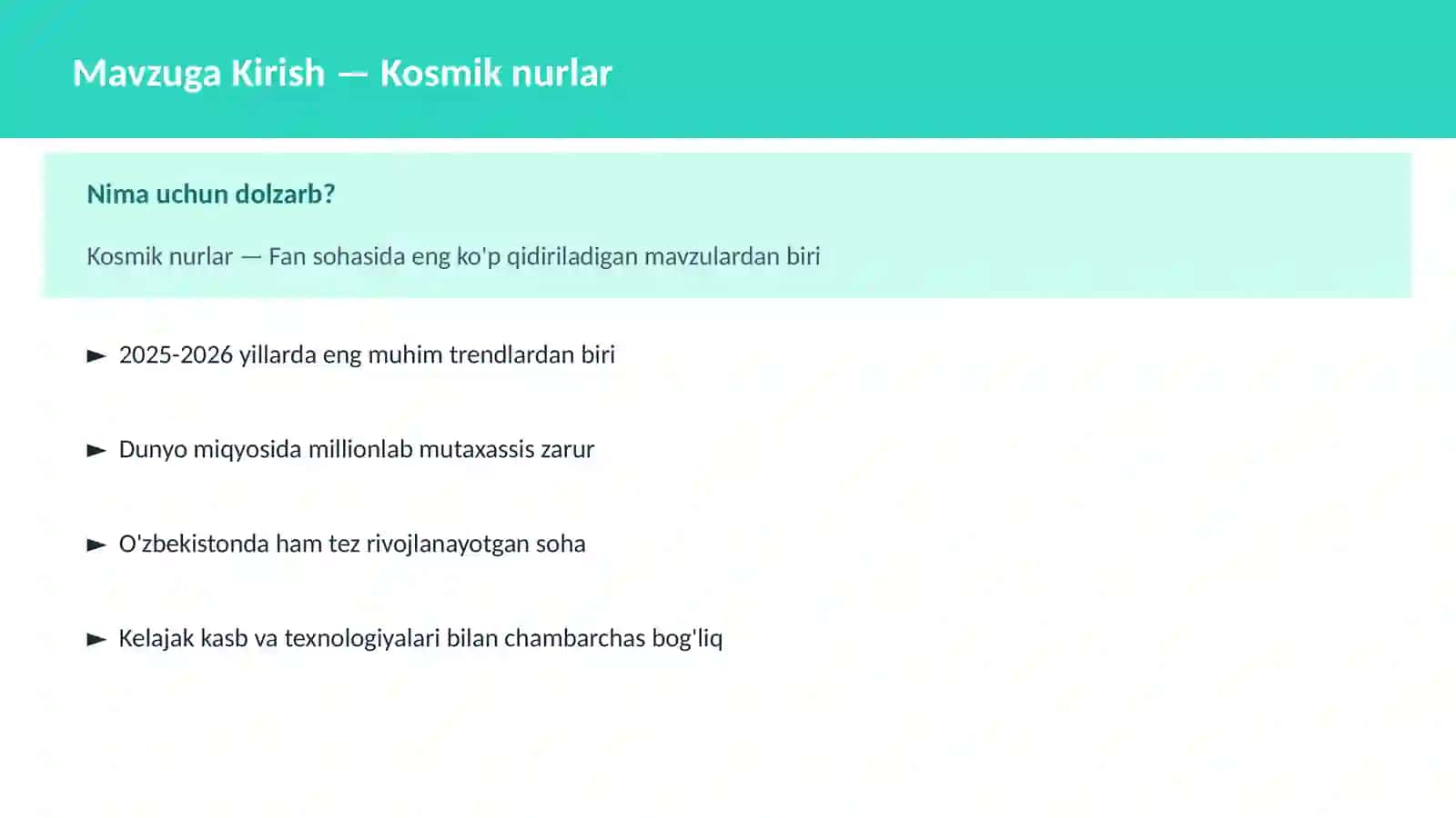 Kosmik nurlar 2