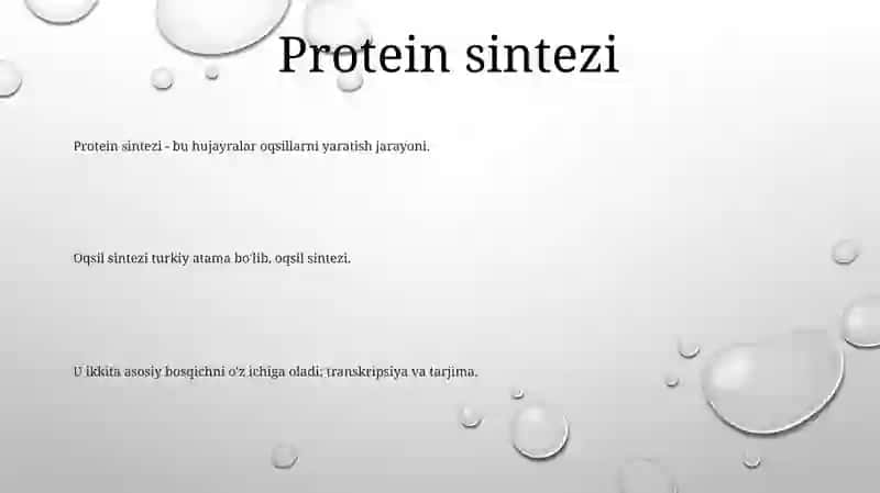 Oqsil Sintezi 2
