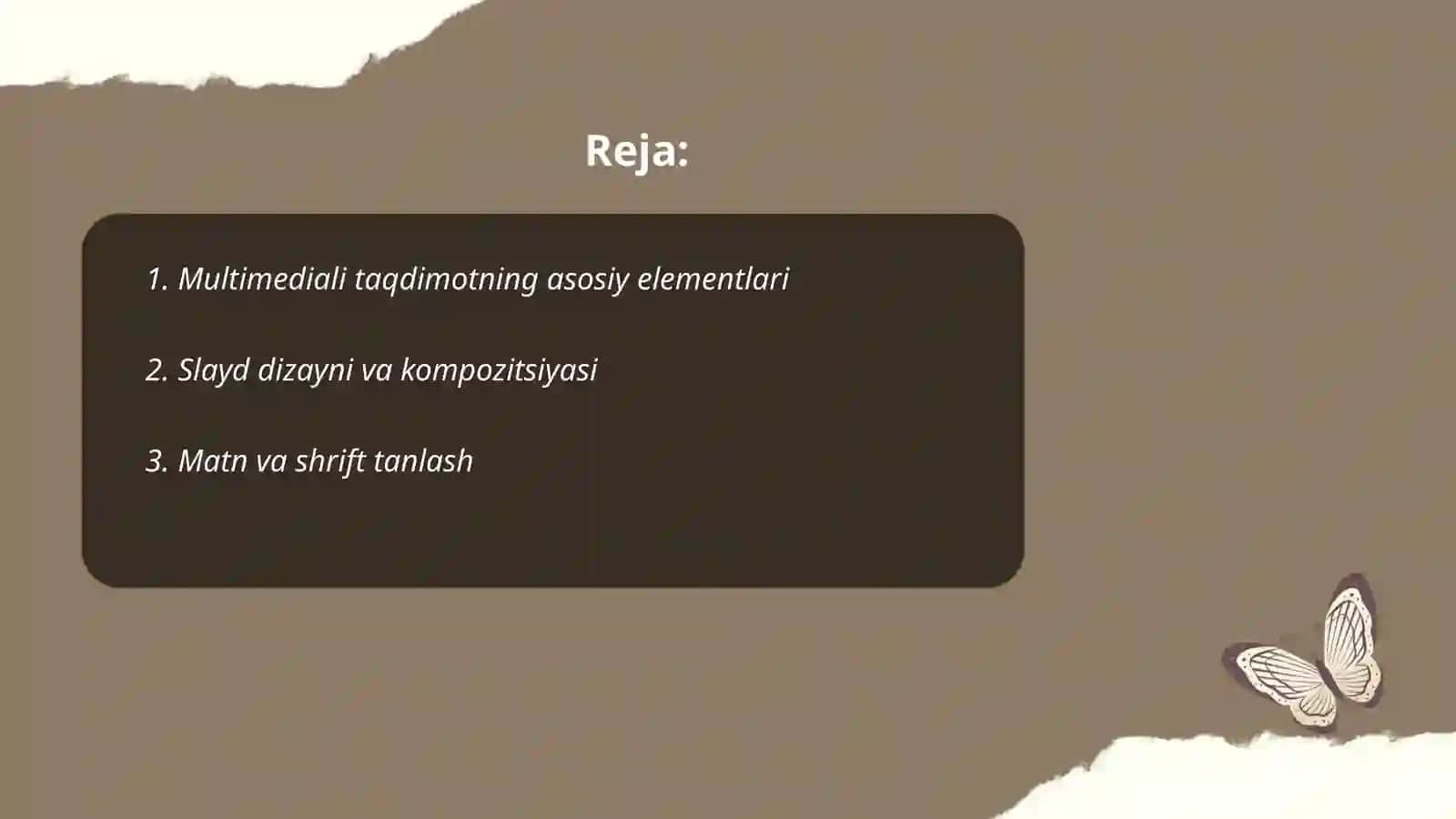 Multimediali taqdimotlar yaratish 2