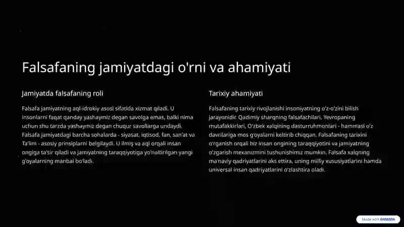 Falsafa funksiyalari 2