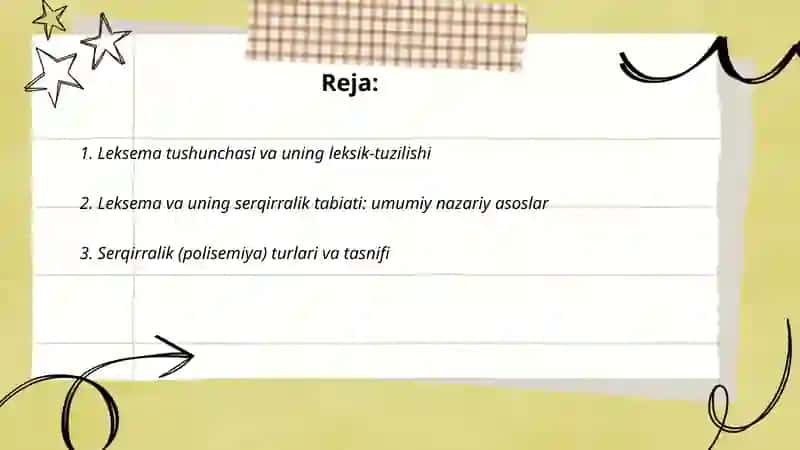 Leksema va uning serqirralik tabiati 2