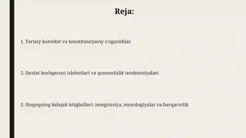 Tarixiy kontekst va konstitutsiyaviy o'zgarishlar 2