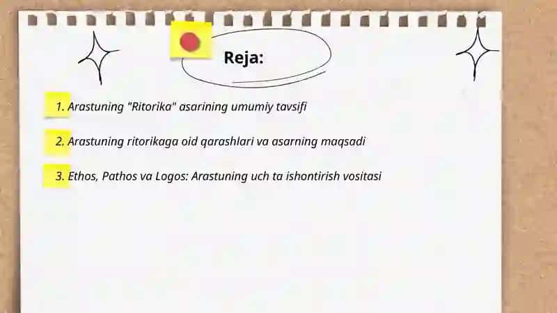 Arastuning ritorika haqida ma'lumoti 2