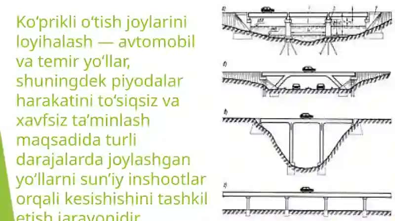 Ko‘prikli o‘tish joylarini loyihalash 2