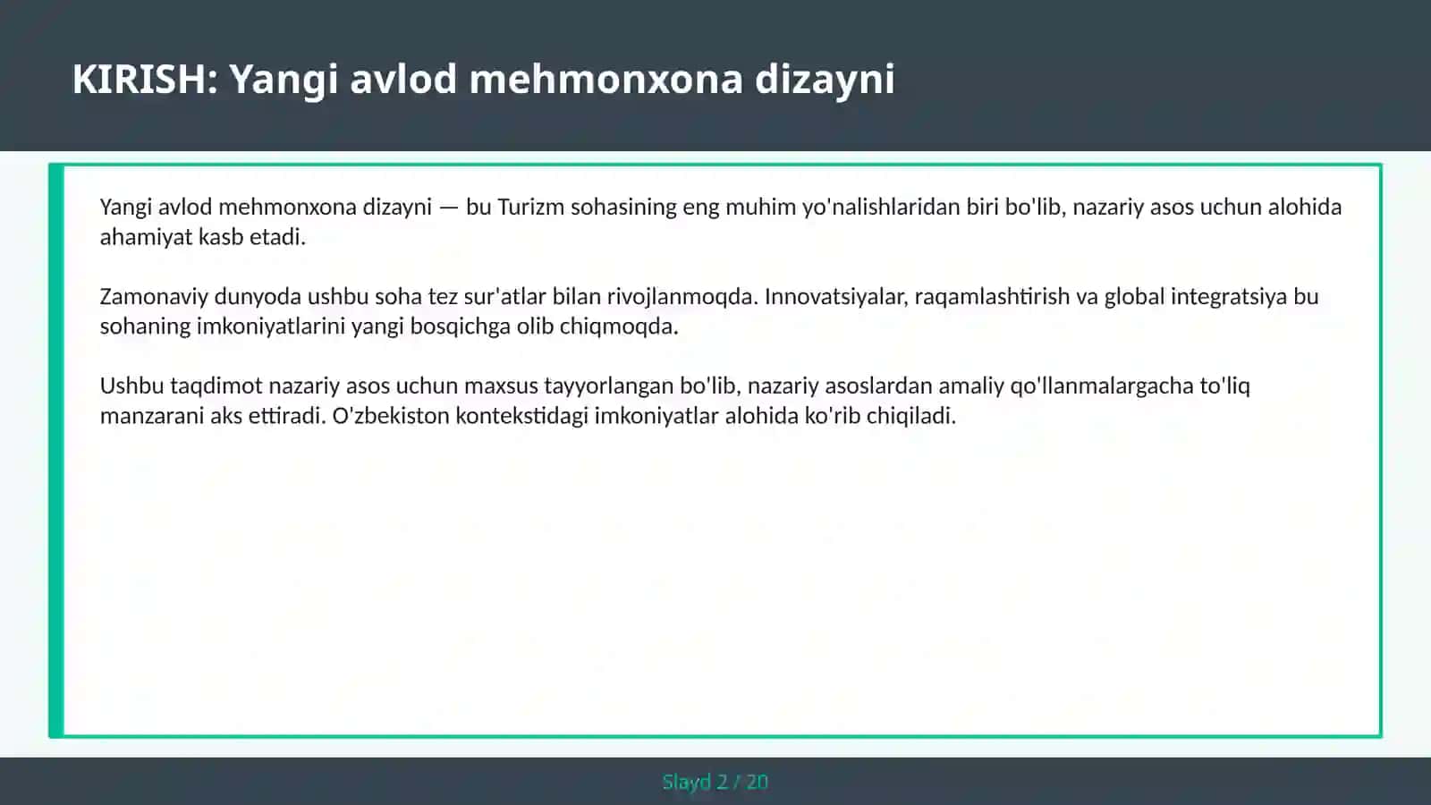 YANGI AVLOD MEHMONXONA DIZAYNI 2