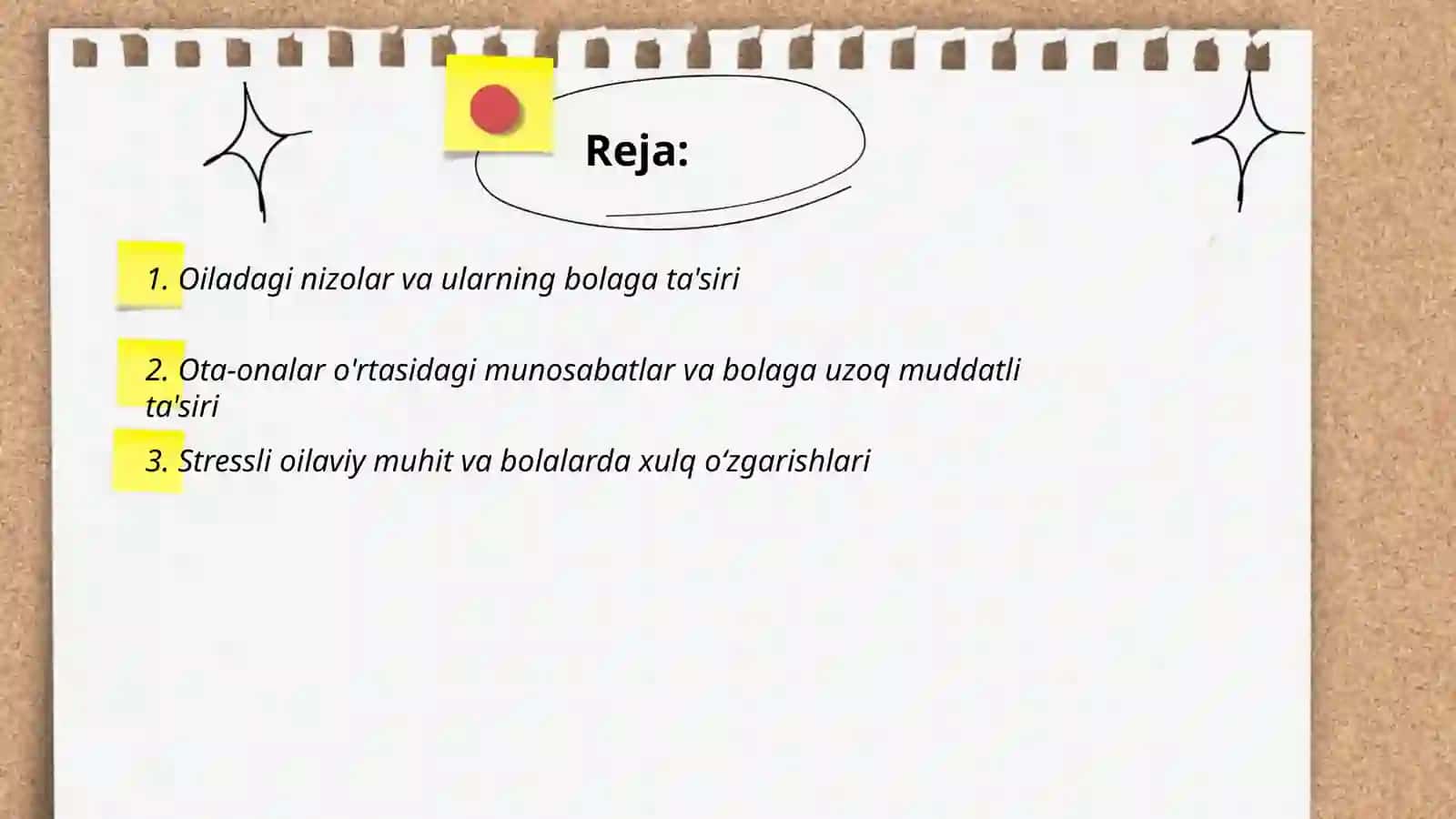 Oilada bolaga ruhiy va jismoniy tayzik xulq og‘ishining omillari sifatida 2