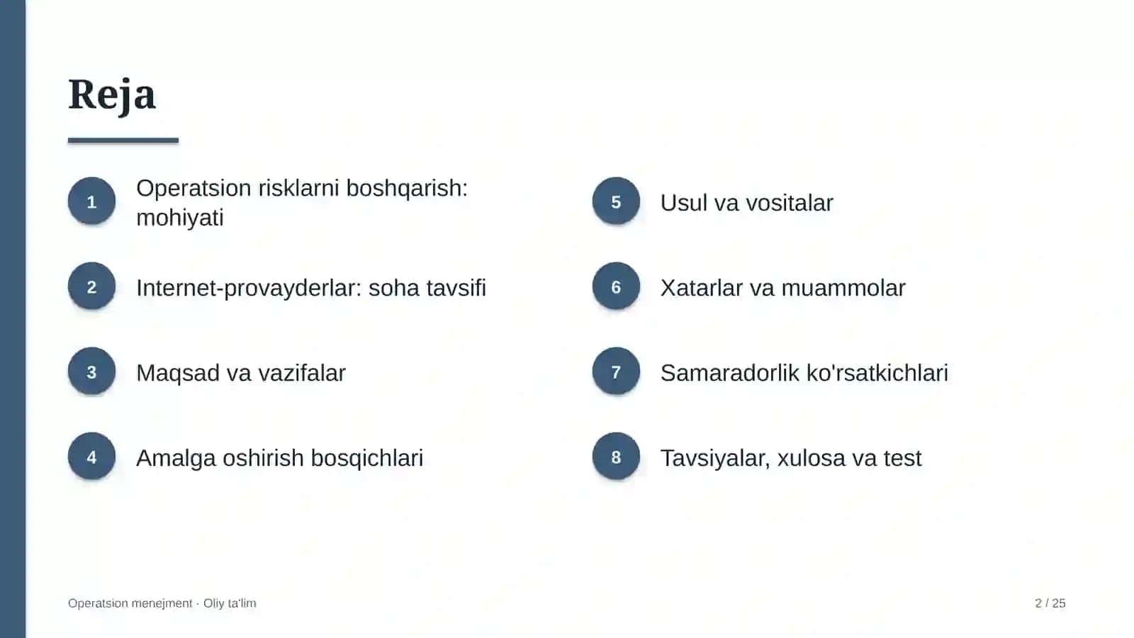 Internet-provayderlarda operatsion risklarni boshqarish 2