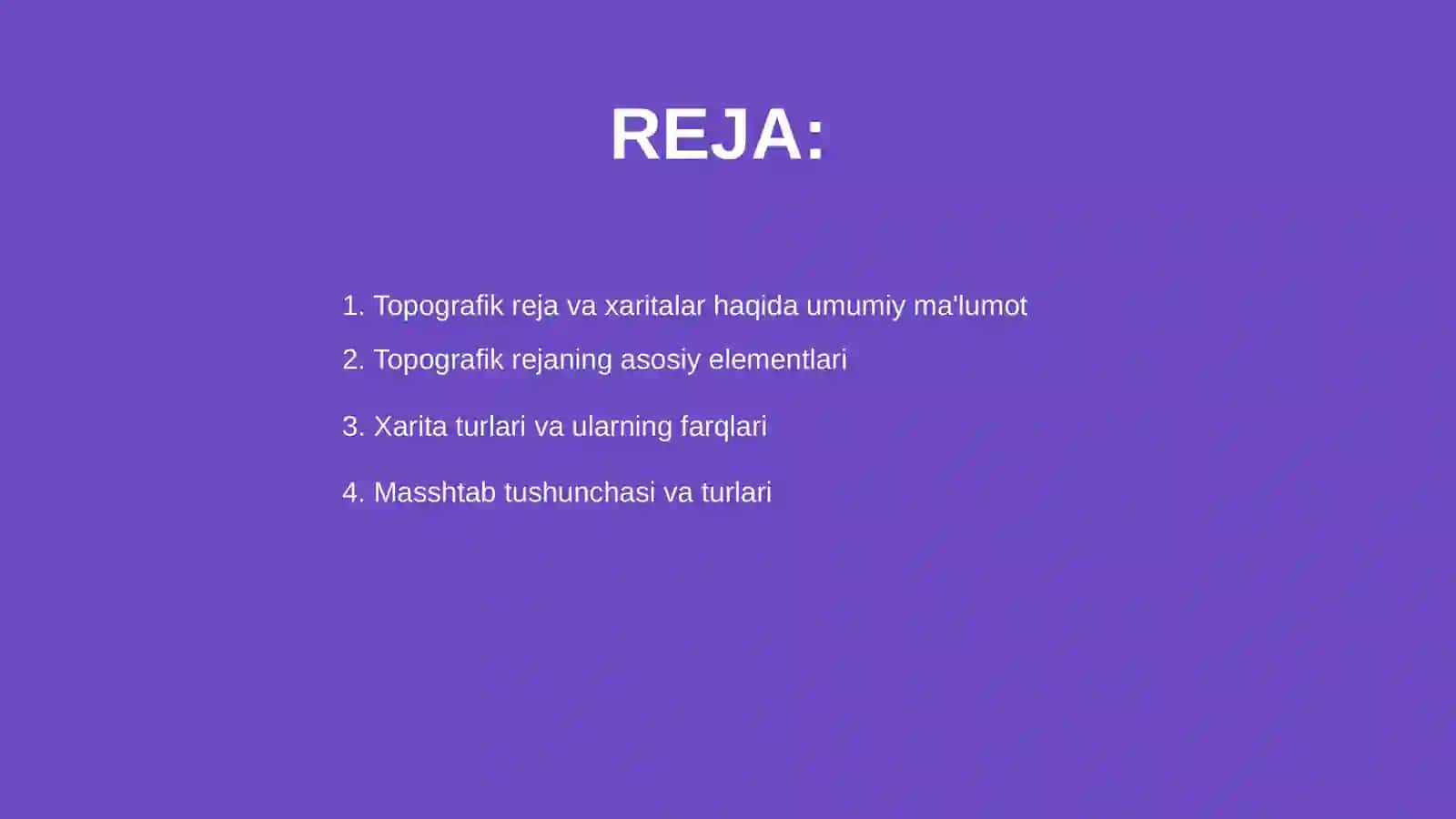 Topografik plan va kartalar 2