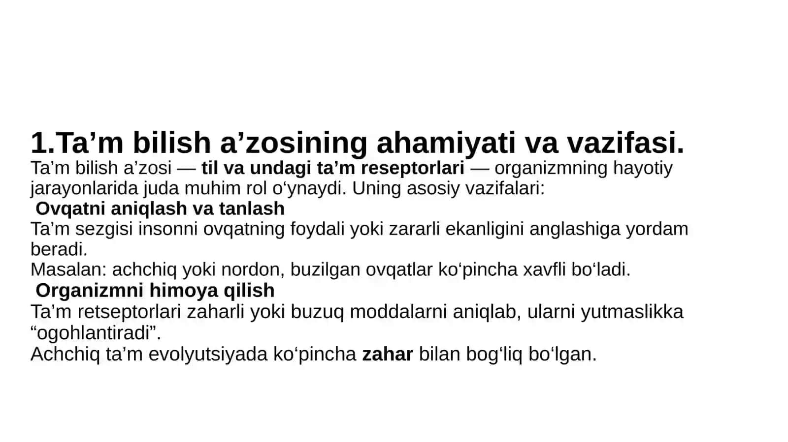 Ta'm bilish azosi 2