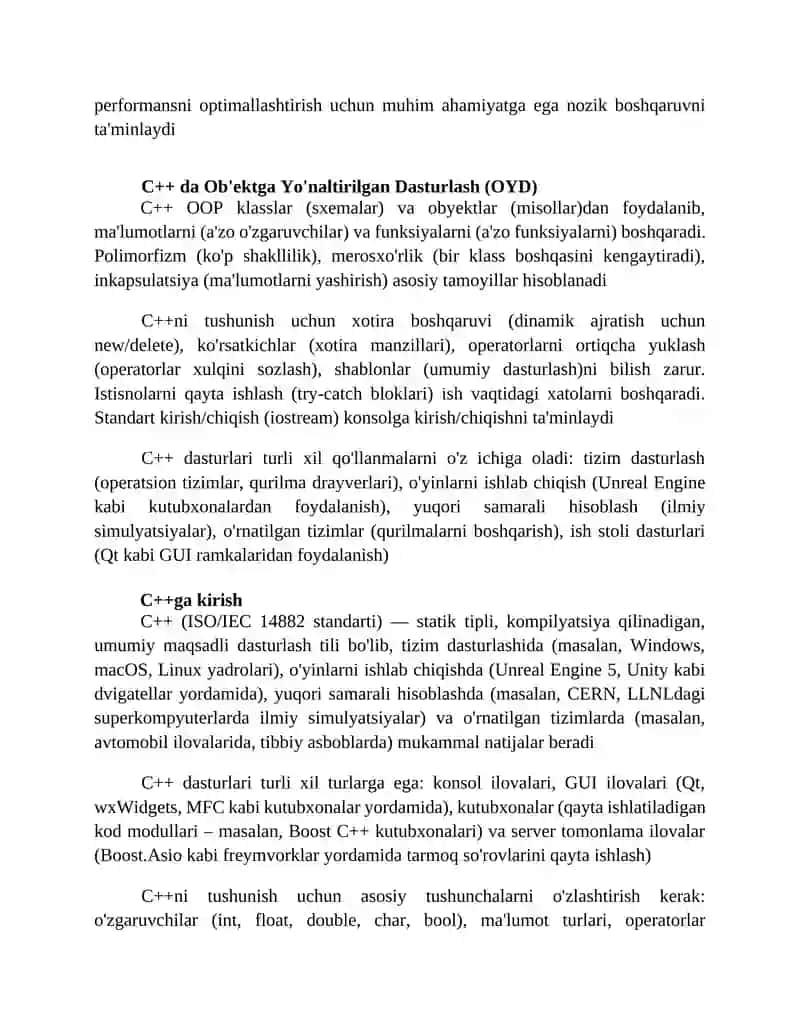 C++ programisining maqsatlari va turlari 2