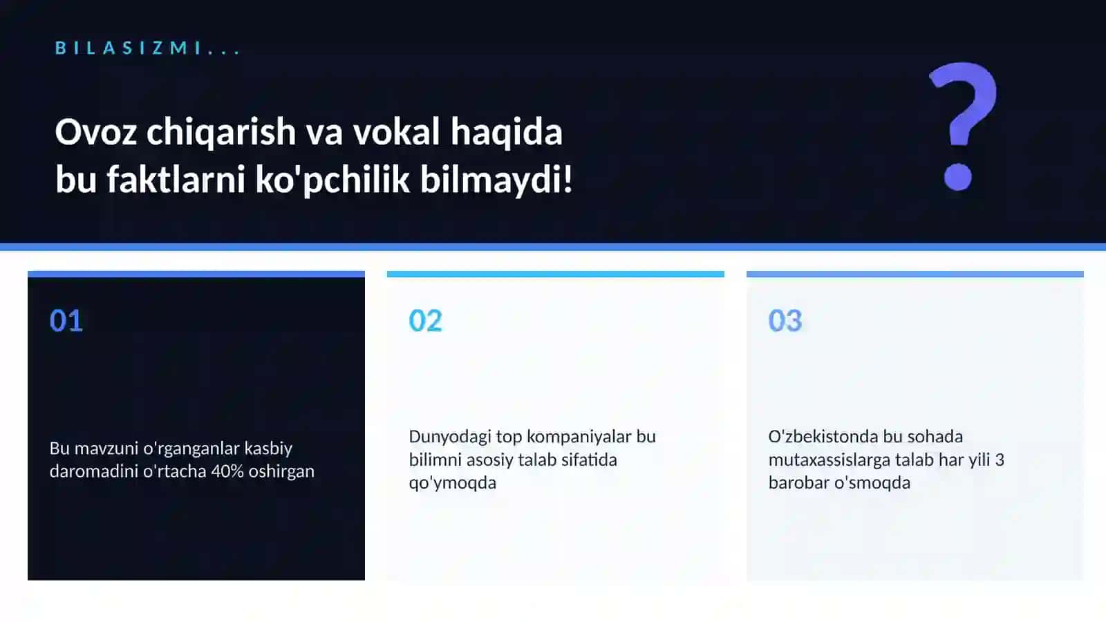 Ovoz chiqarish va vokal 2