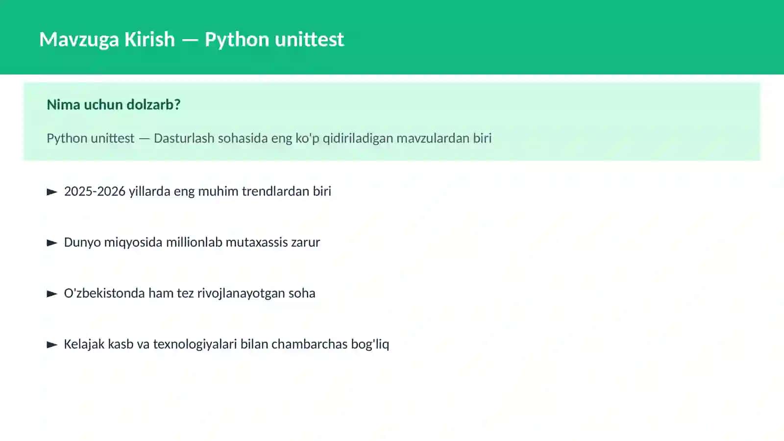 Python unittest 2