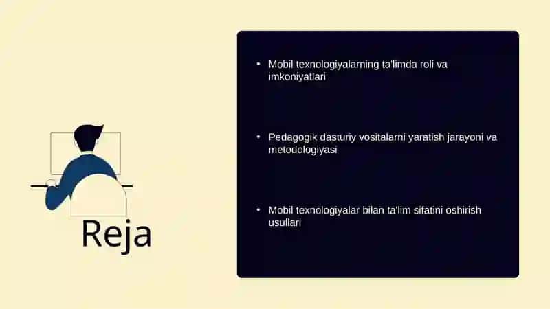 Mobil texnologiyalarni pedagogik dasturiy yechimlari va pedagogik dasturiy vositalar yaratish tizimlari 2