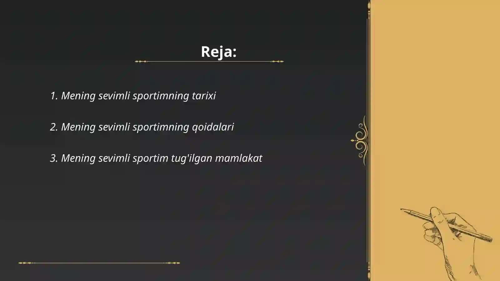 Mening sevimli sportimning tarixi 2