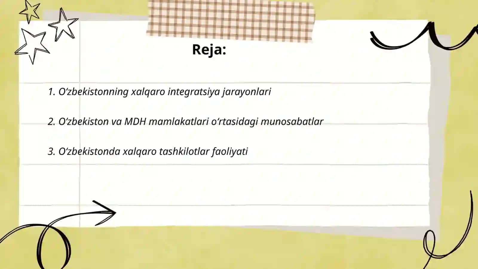 Oʻzbekiston va jahon hamjamiyati 2