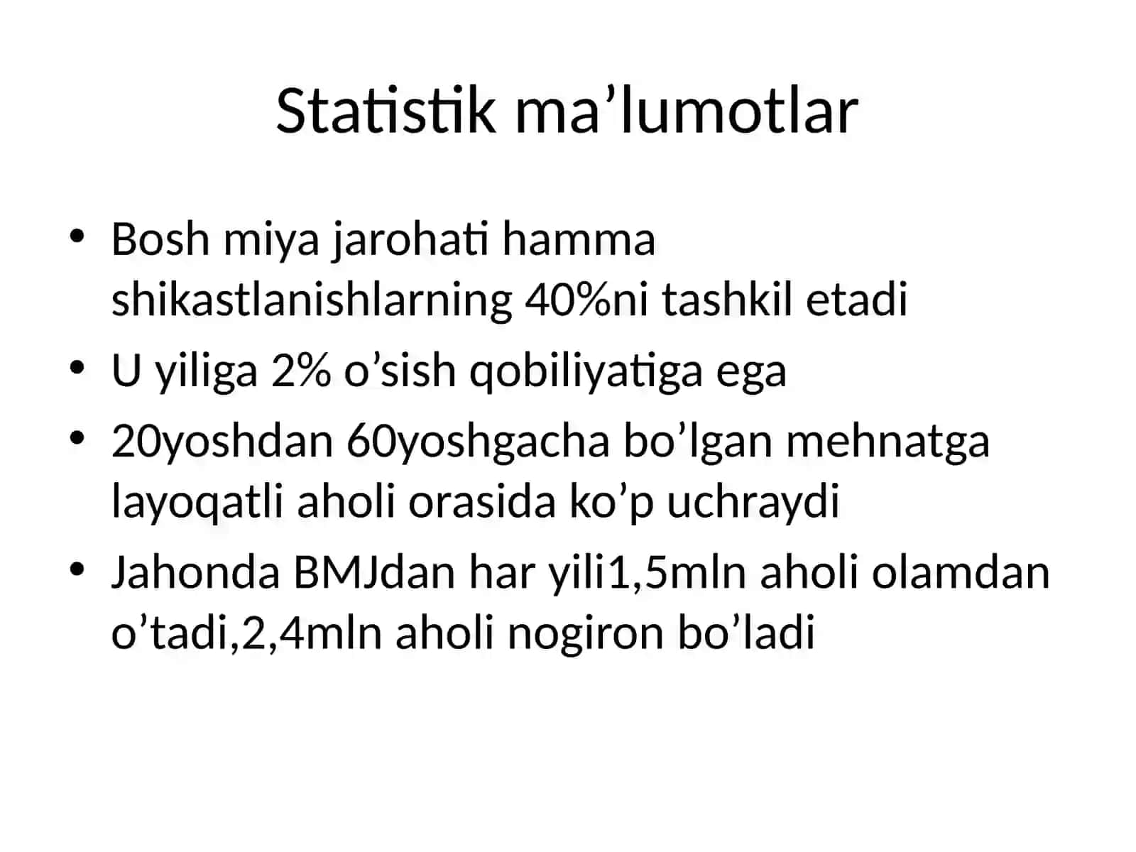 Boshmiya jarohatlari 2