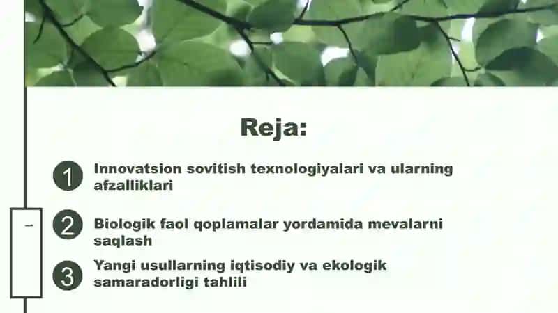 Mevalarni saqlash 2