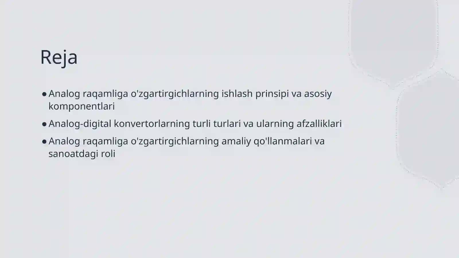 Analog raqamliga o`zgartirgich 2