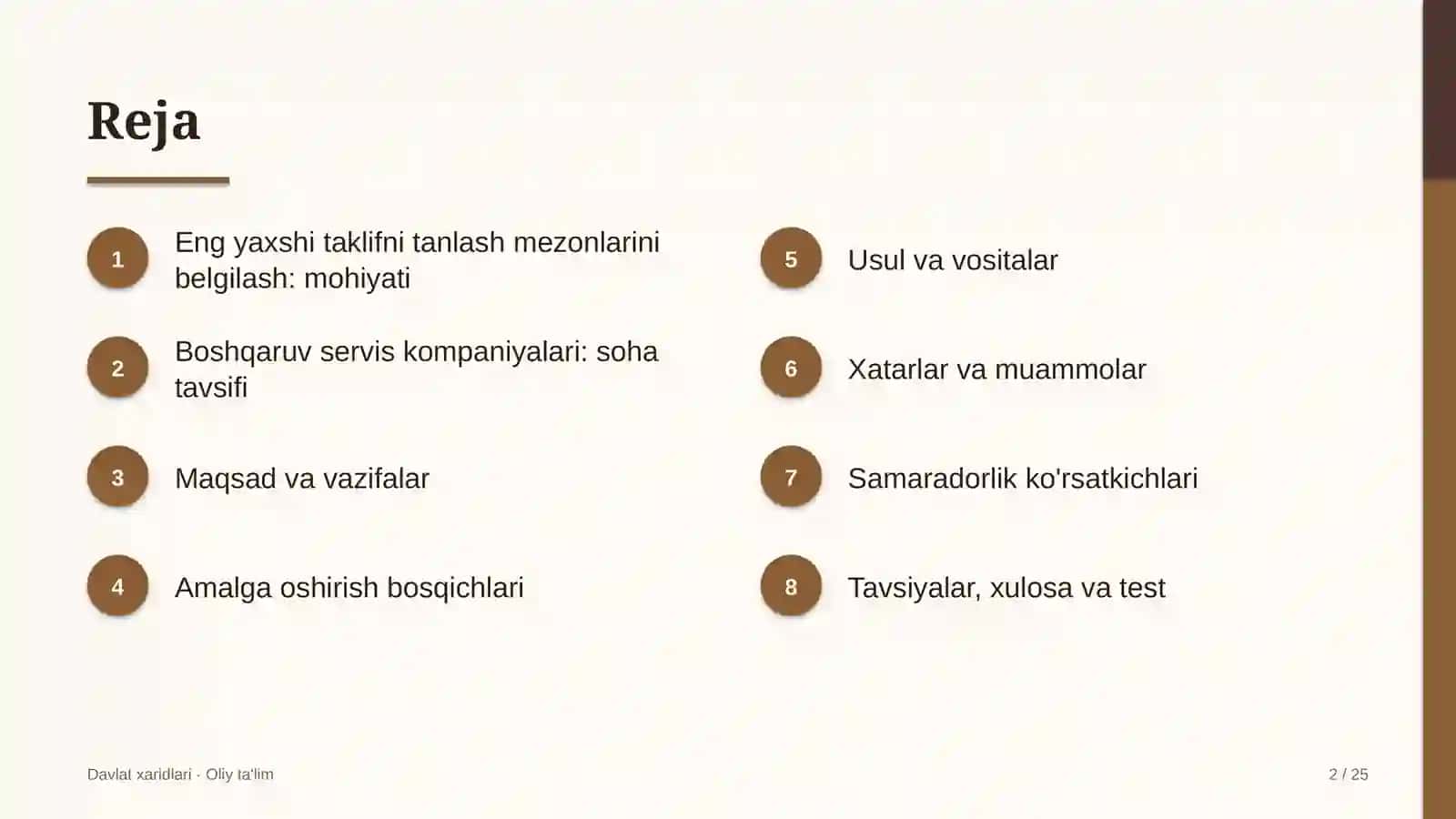 Davlat Xaridlari · Oliy Ta'lim 2