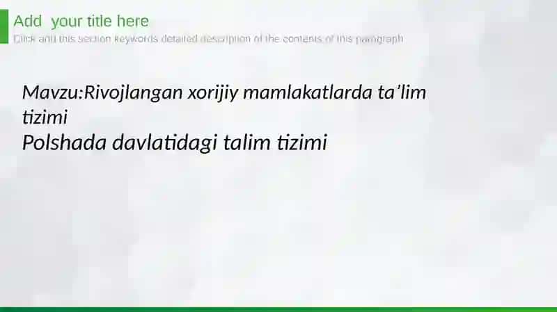 Polshada ta’lim tizimi 2