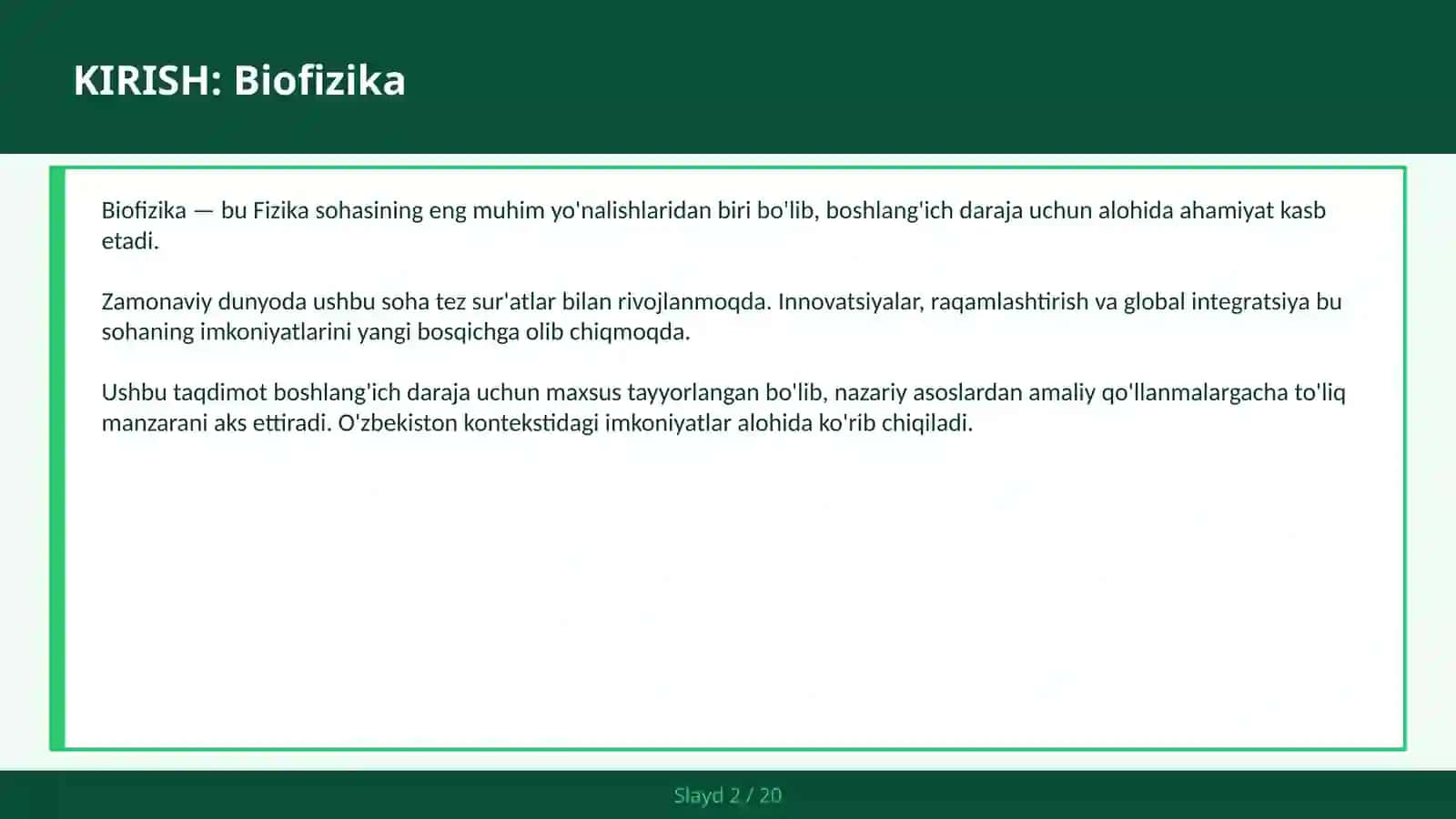 BIOFIZIKA 2