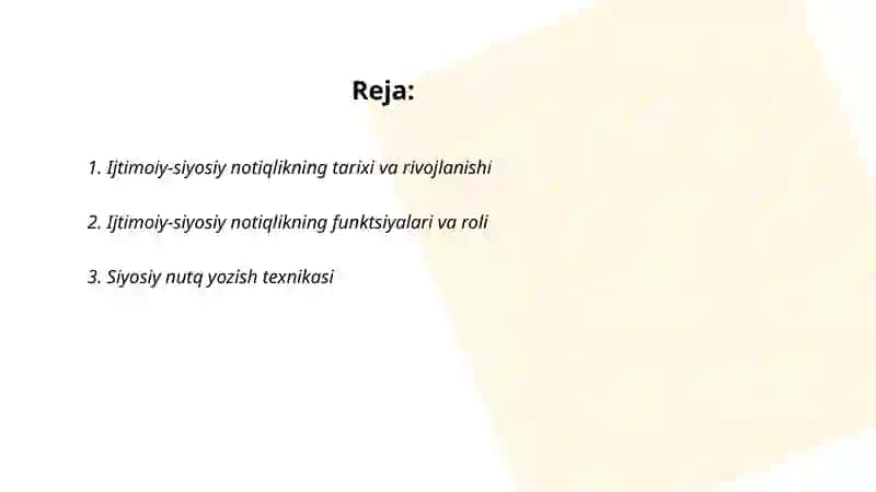 Ijtimoiy siyosiy notiqlik 2