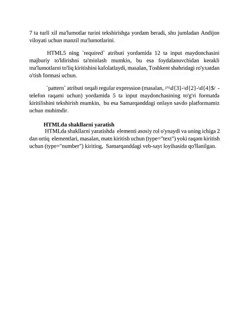 HTML da Formalar va Framalar 2