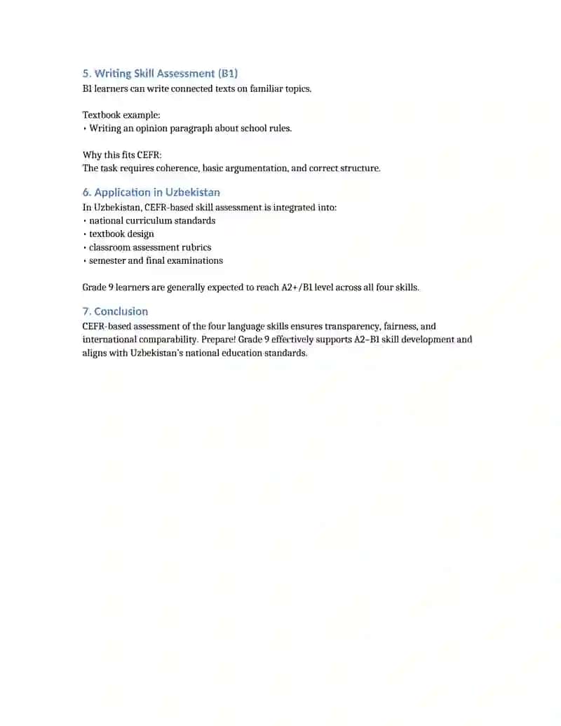 CEFR-Based Skills Assessment Analysis 2