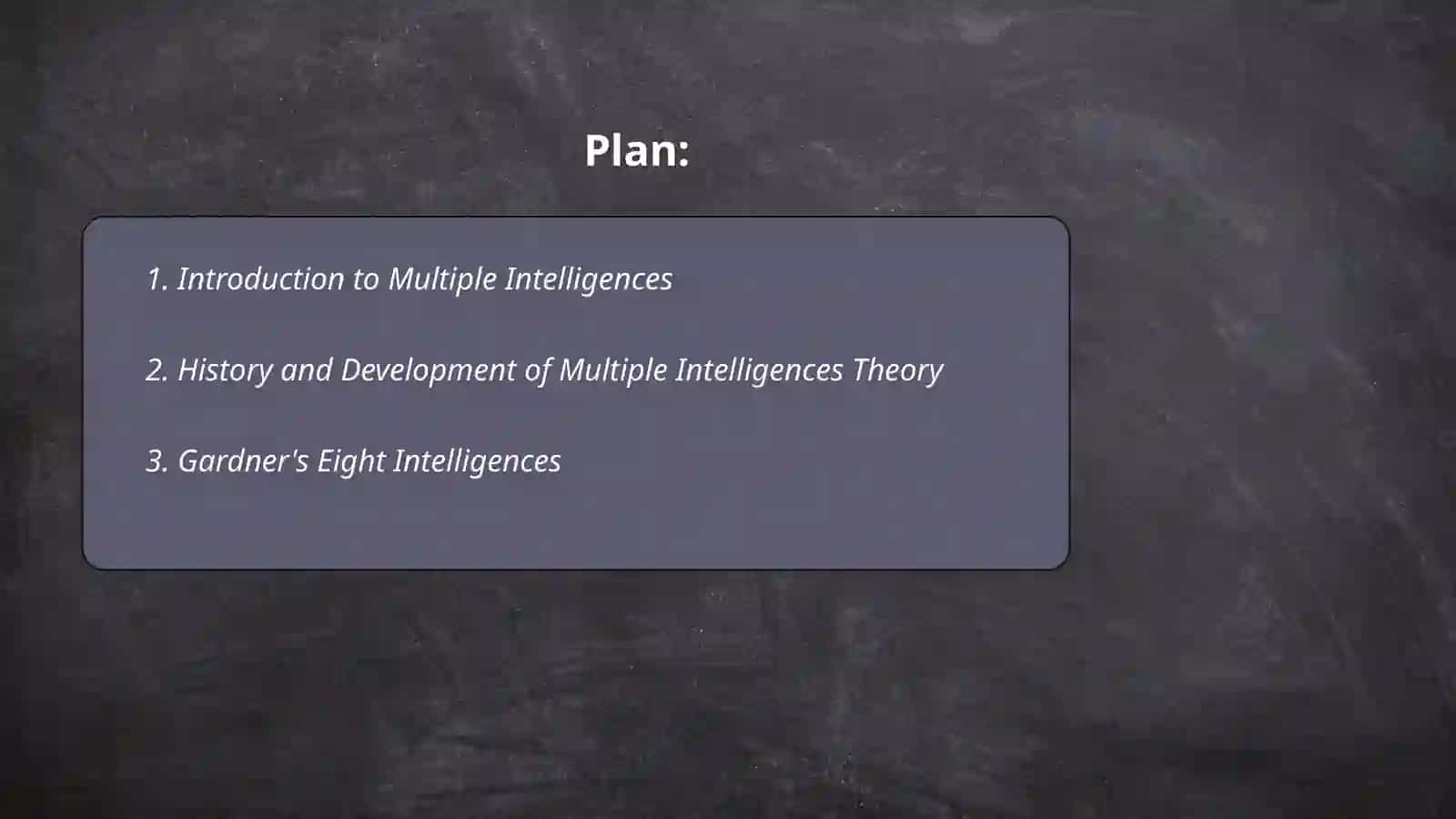 The theory of multiple intellegences reference article 2