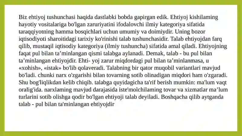 Taklif tushunchasi 2