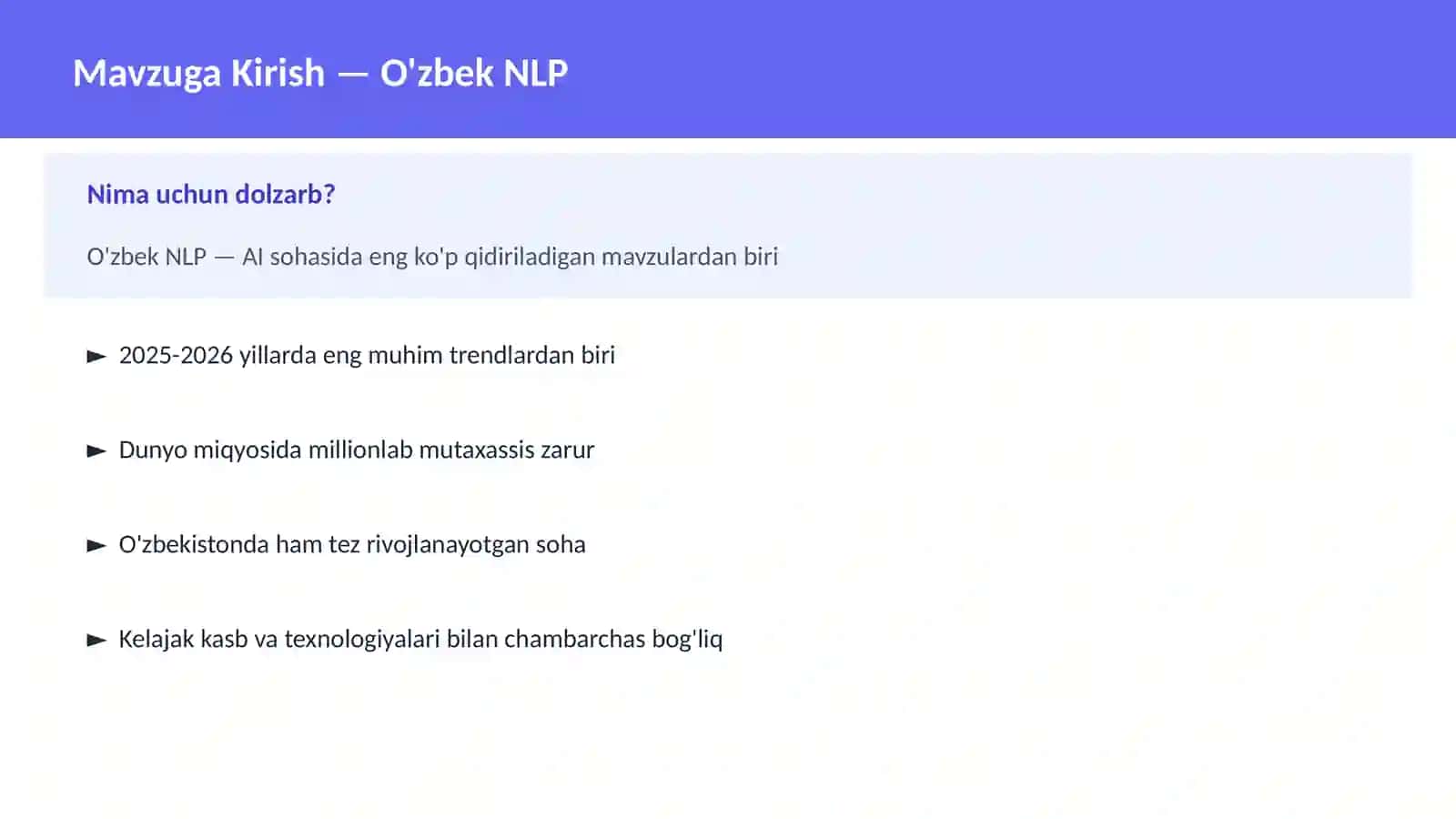 O'zbek NLP 2
