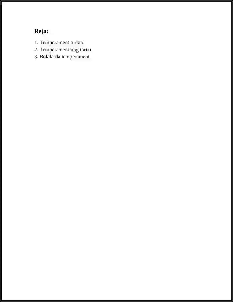 TEMPERAMENT 2