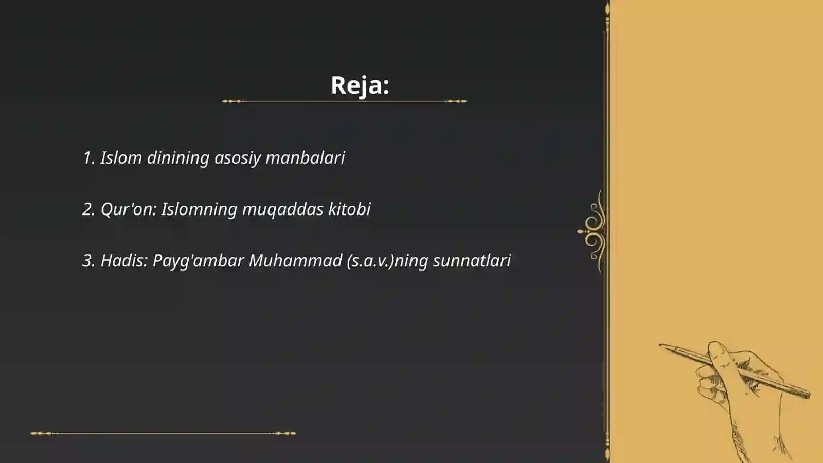 Islom dini manbalari 2