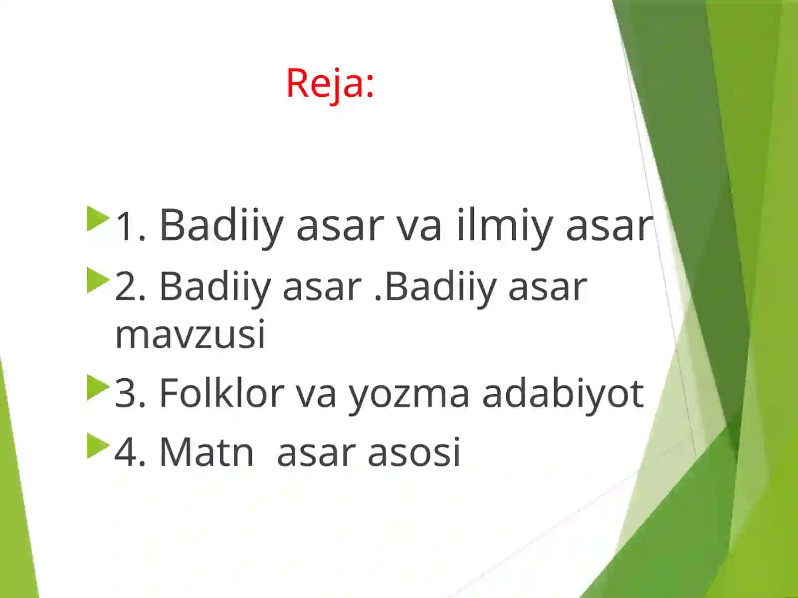 Badiiy asar. Badiiy asar mavzusi 2