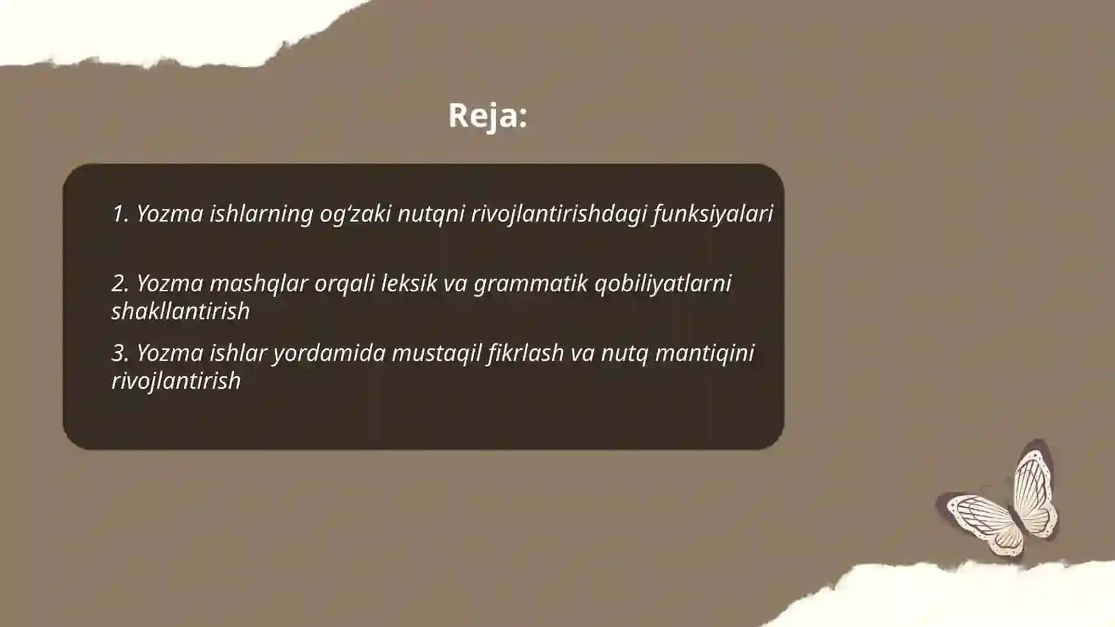 Yozma va og‘zaki nutqni rivojlantirish 2