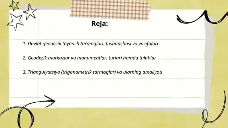 Davlat geodezik tayanch tarmoqlari 2