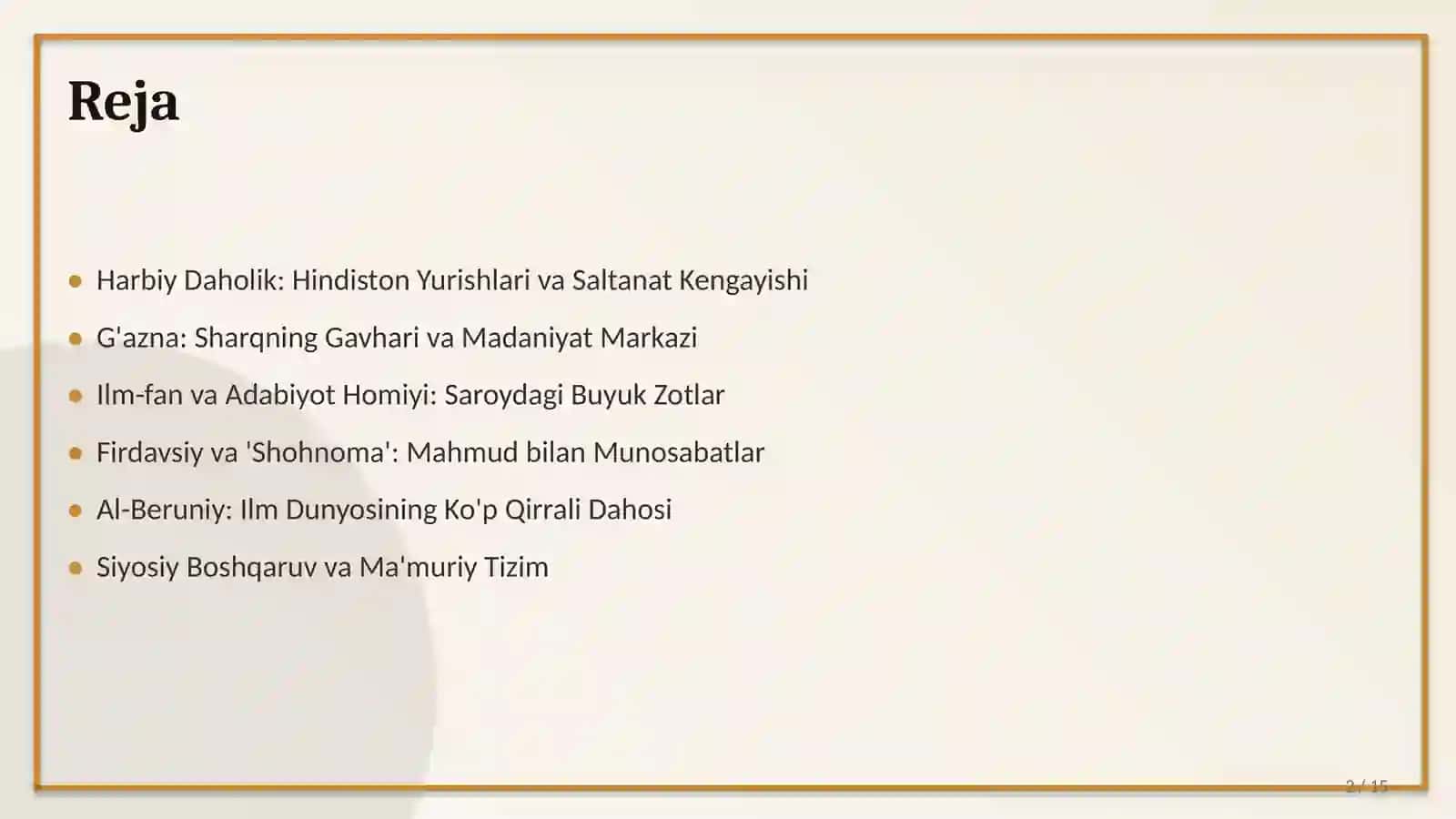 Mahmud Gʻaznaviy hayoti va ijodi 2