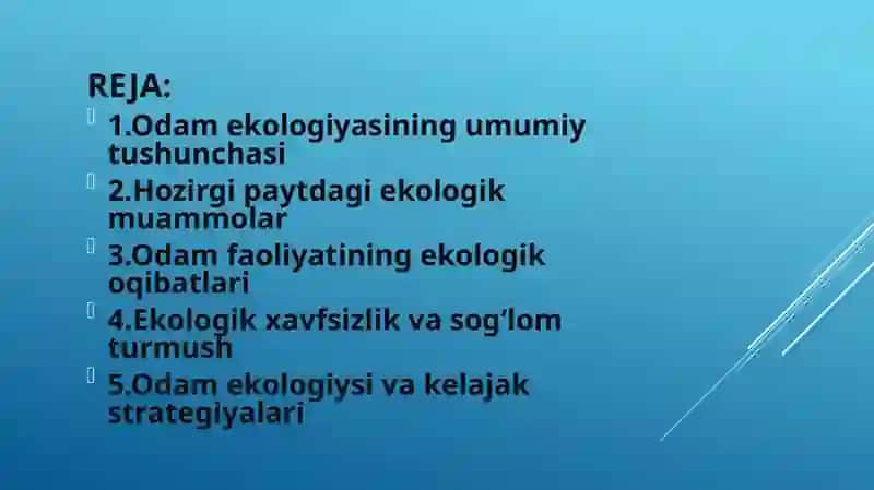 Odam Ekologiyasi 2