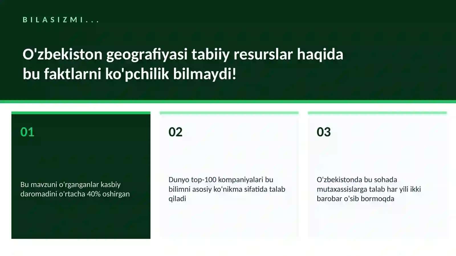 O'zbekiston geografiyasi tabiiy resurslar 2
