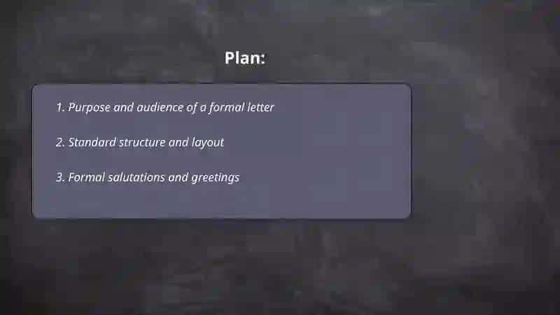 Writing a formal letter 2