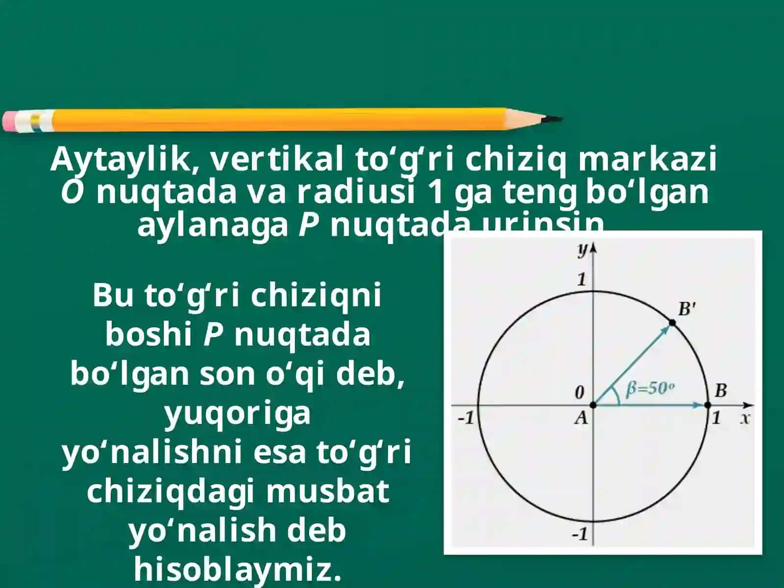 Burchakning radian o‘lchovi 2