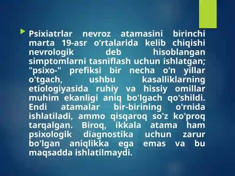 Bemorlardagi nevrotik holatlarni tahlili 2