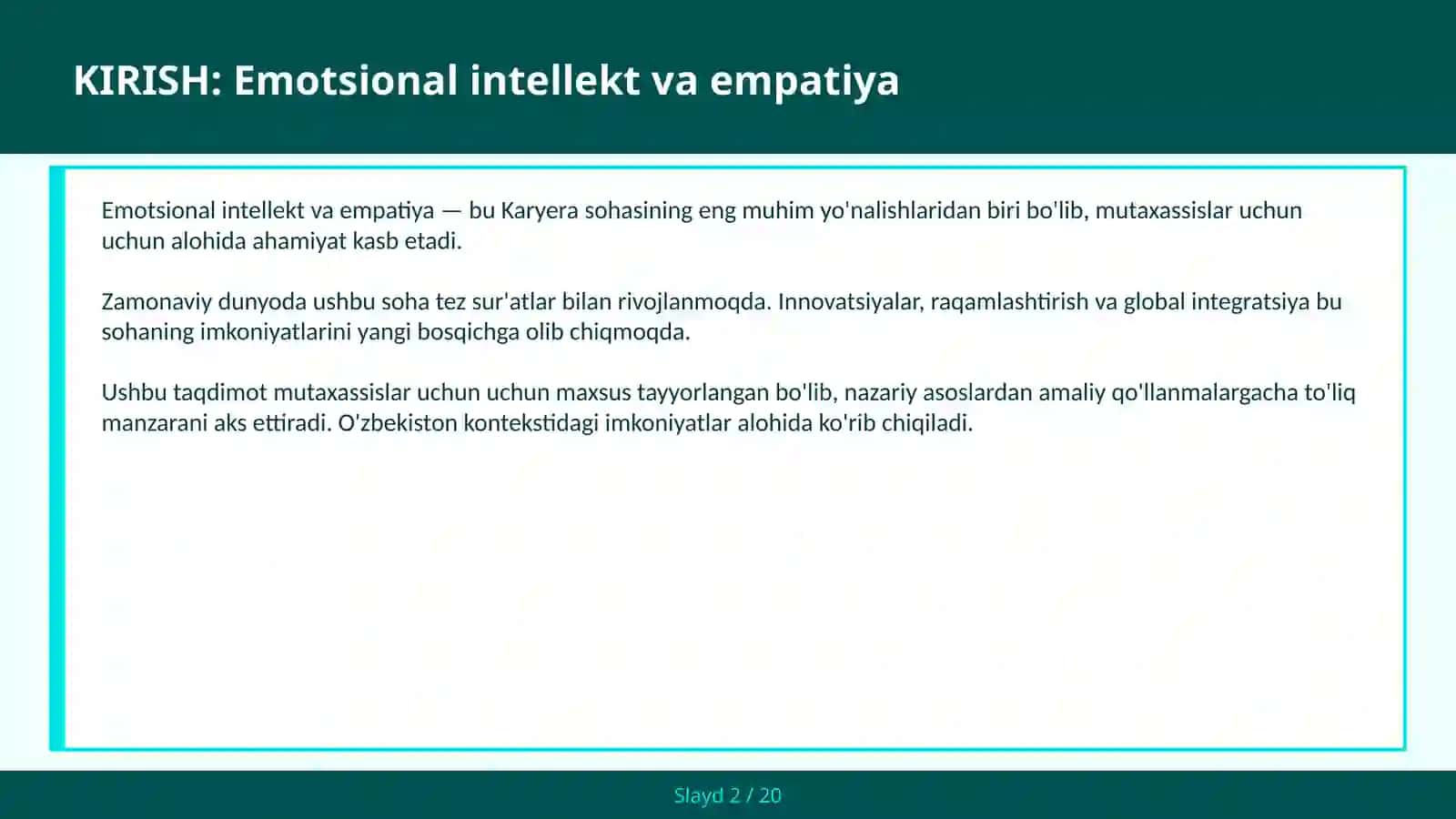 Emotsional intellekt va empatiya 2