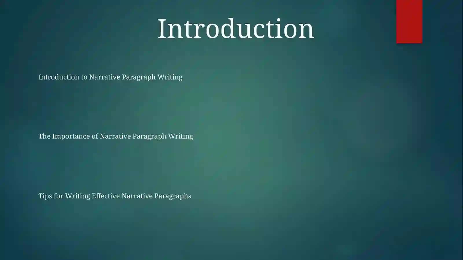 Narrative Paragraph Writing 2