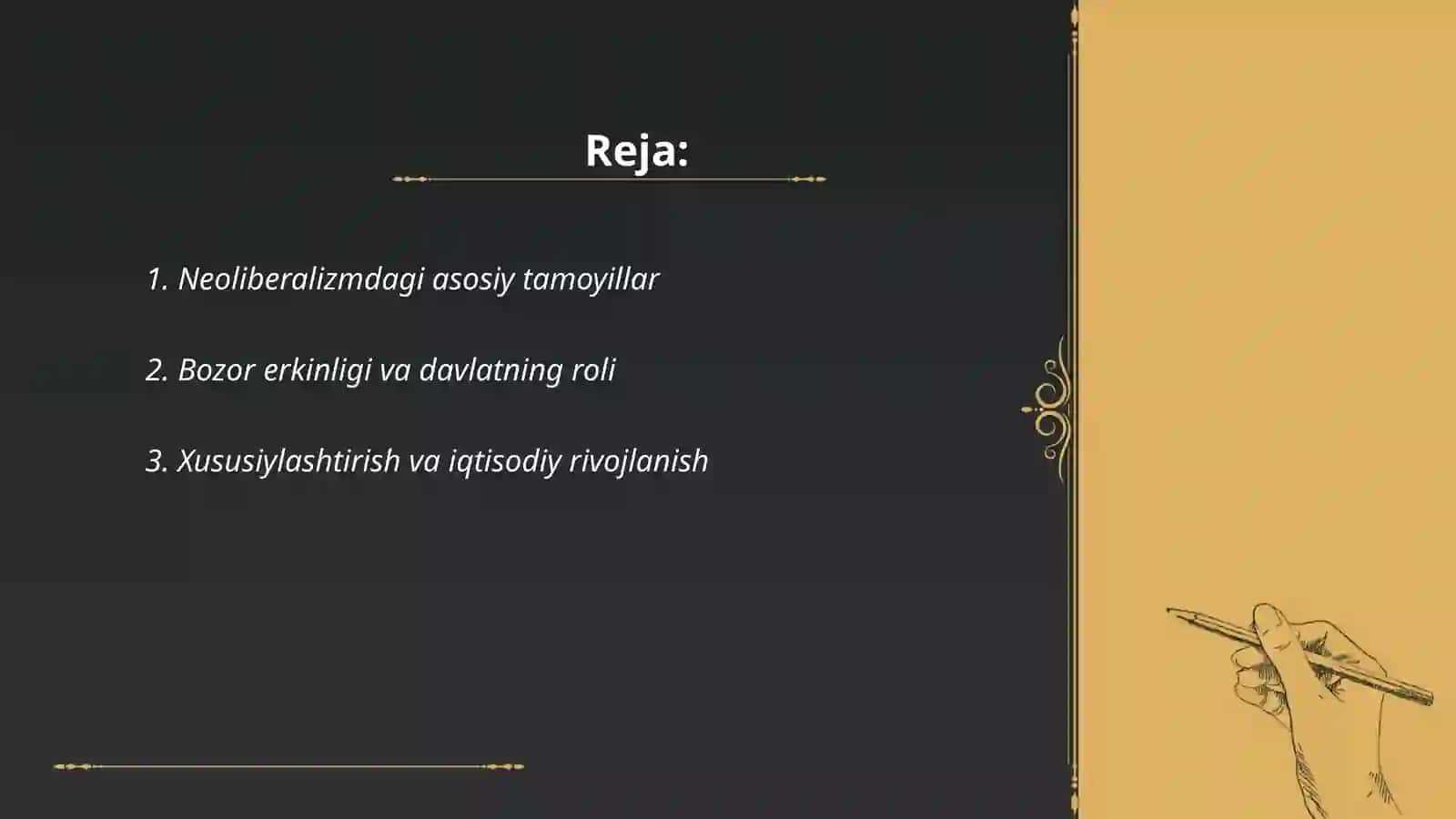 Neoliberalizm konsepsiyasi.Iqtisodiy maktabning vakillari 2